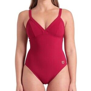 ARENA Women's Sz 38 US 12 Lara Shapewear Soft Curve B Cup One Piece Swimsuit Red